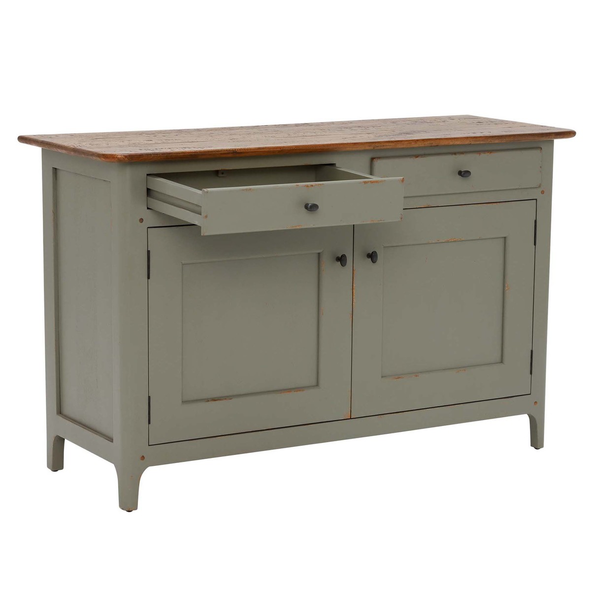 Maison 2 Door 2 Drawer Small Sideboard, Albany and Moss Grey – image 5