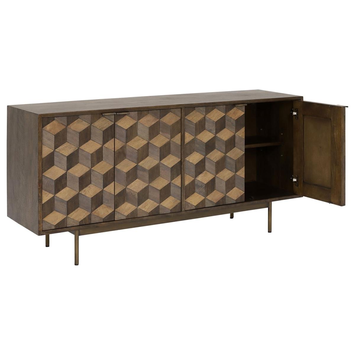 Facet 4 Door Sideboard Mango Wood | Barker & Stonehouse – image 4