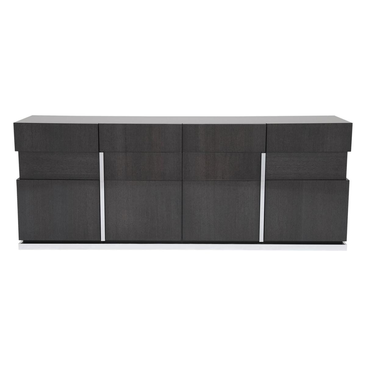 Borgia 4 Door Koto Wood Sideboard, Grey Gloss | Barker & Stonehouse – image 2