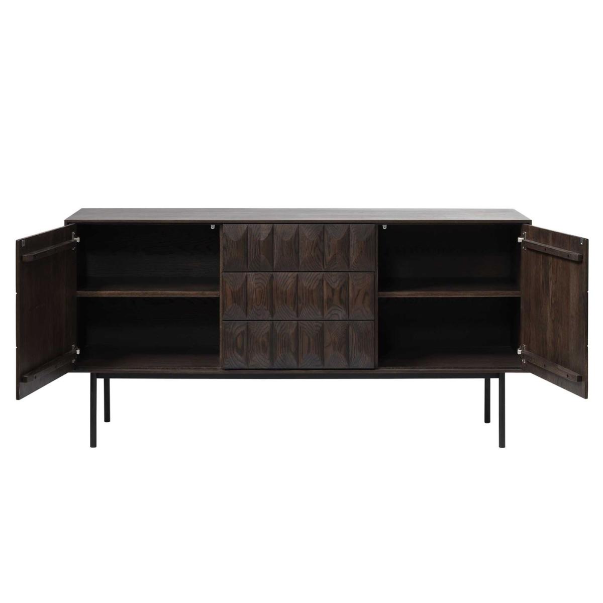 Amos 3 Section Sideboard, Brown Oak Wood | Barker & Stonehouse – image 5