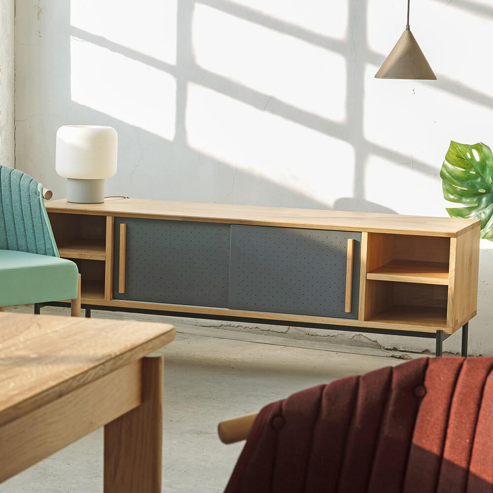 Oak Venner/Anthracite Gray Uribitarte Sideboard – image 2