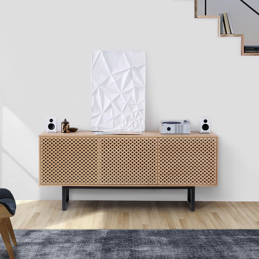Oak Diamond Print Camden Sideboard – image 3