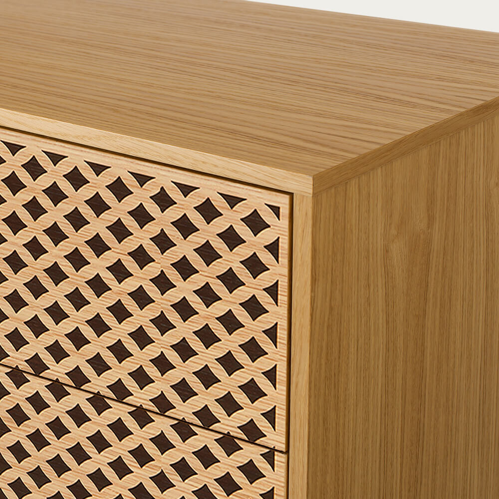 Oak Diamond Print Camden Sideboard – image 5
