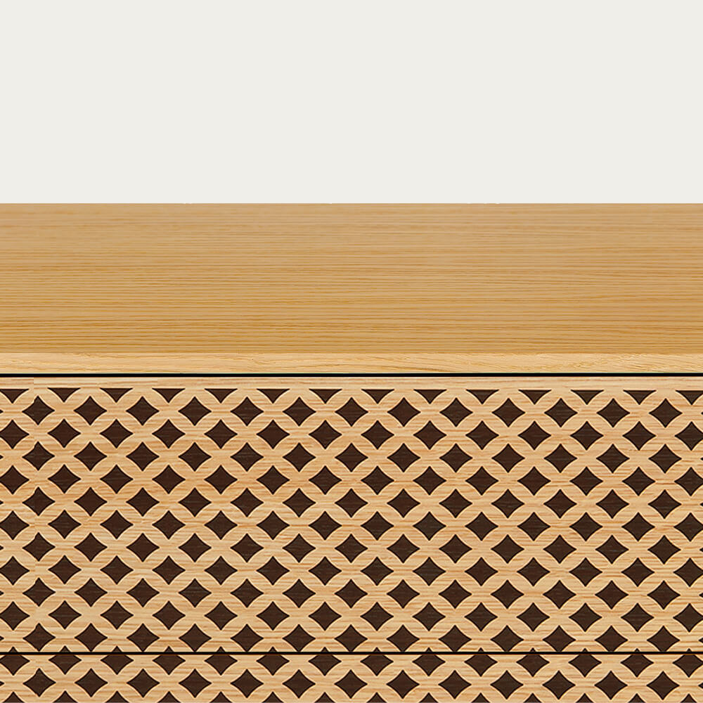 Oak Diamond Print Camden Sideboard – image 6