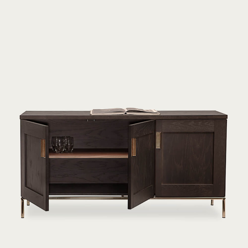 Dark Wood/Brass Pimlico Sideboard – image 4