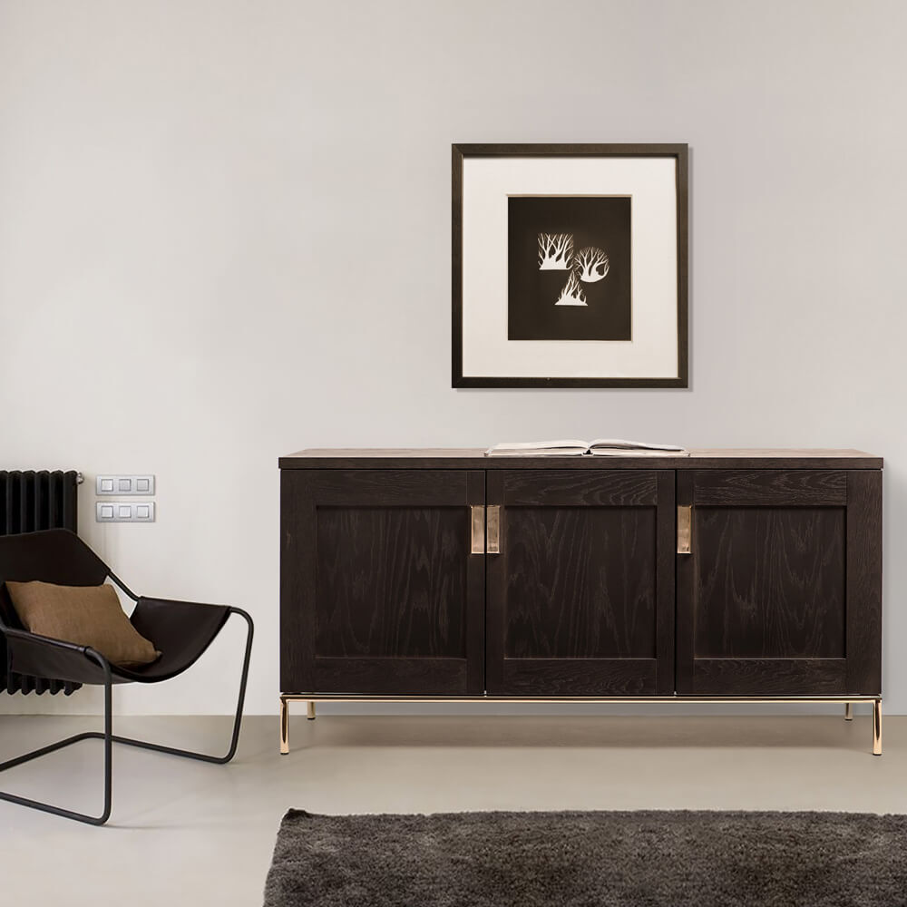 Dark Wood/Brass Pimlico Sideboard – image 5