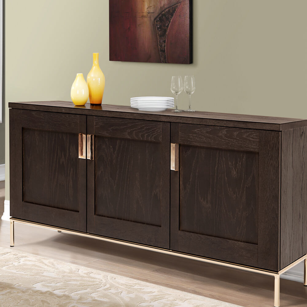 Dark Wood/Brass Pimlico Sideboard – image 6