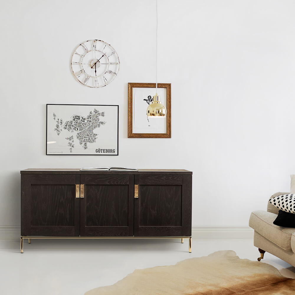 Dark Wood/Brass Pimlico Sideboard – image 8