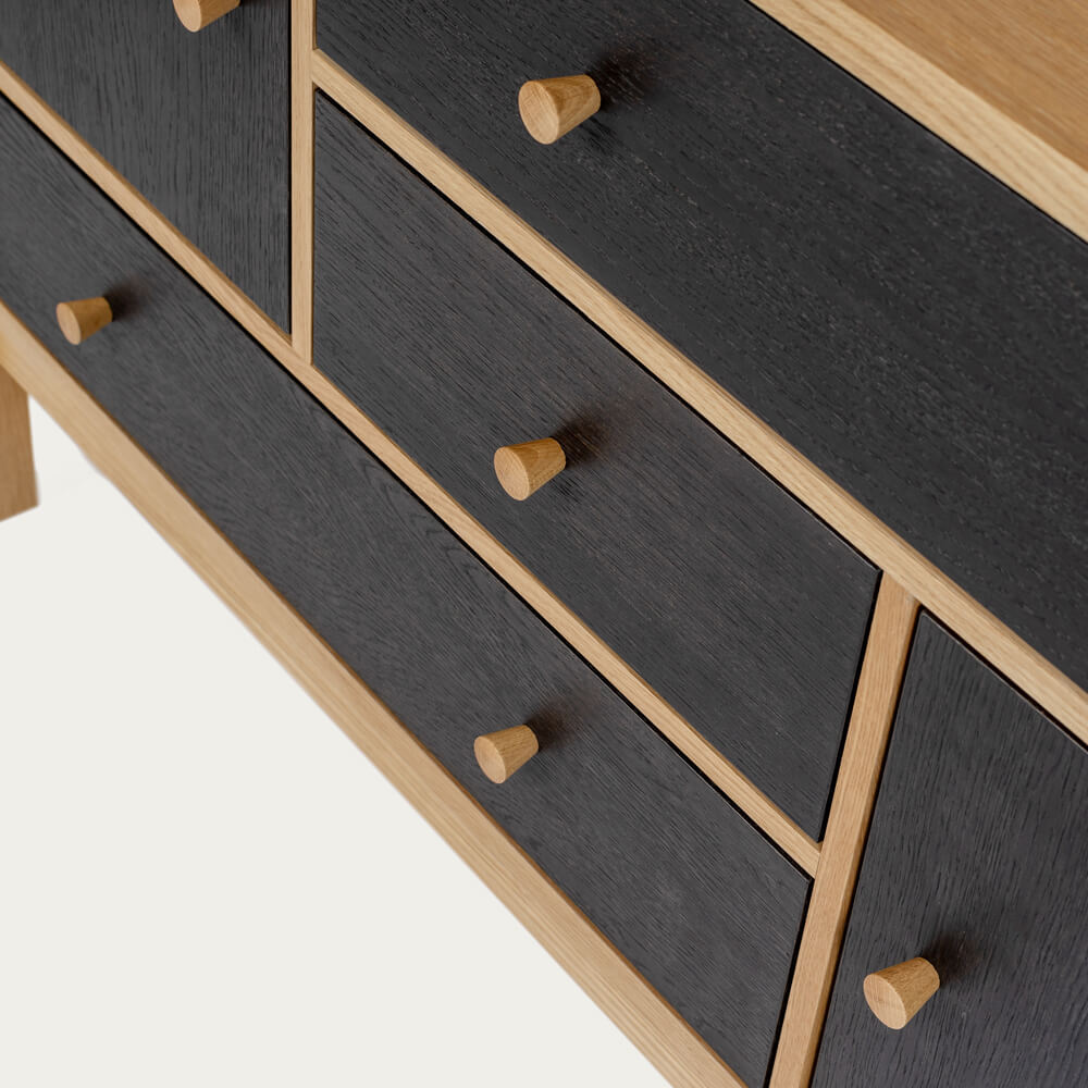 Oak/Charcoal AbbeyWood Sideboard – image 6