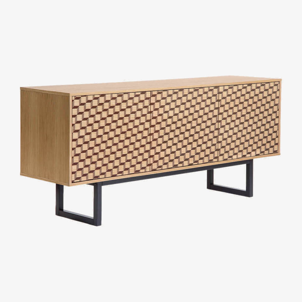Oak Cube Print Camden Sideboard – image 2
