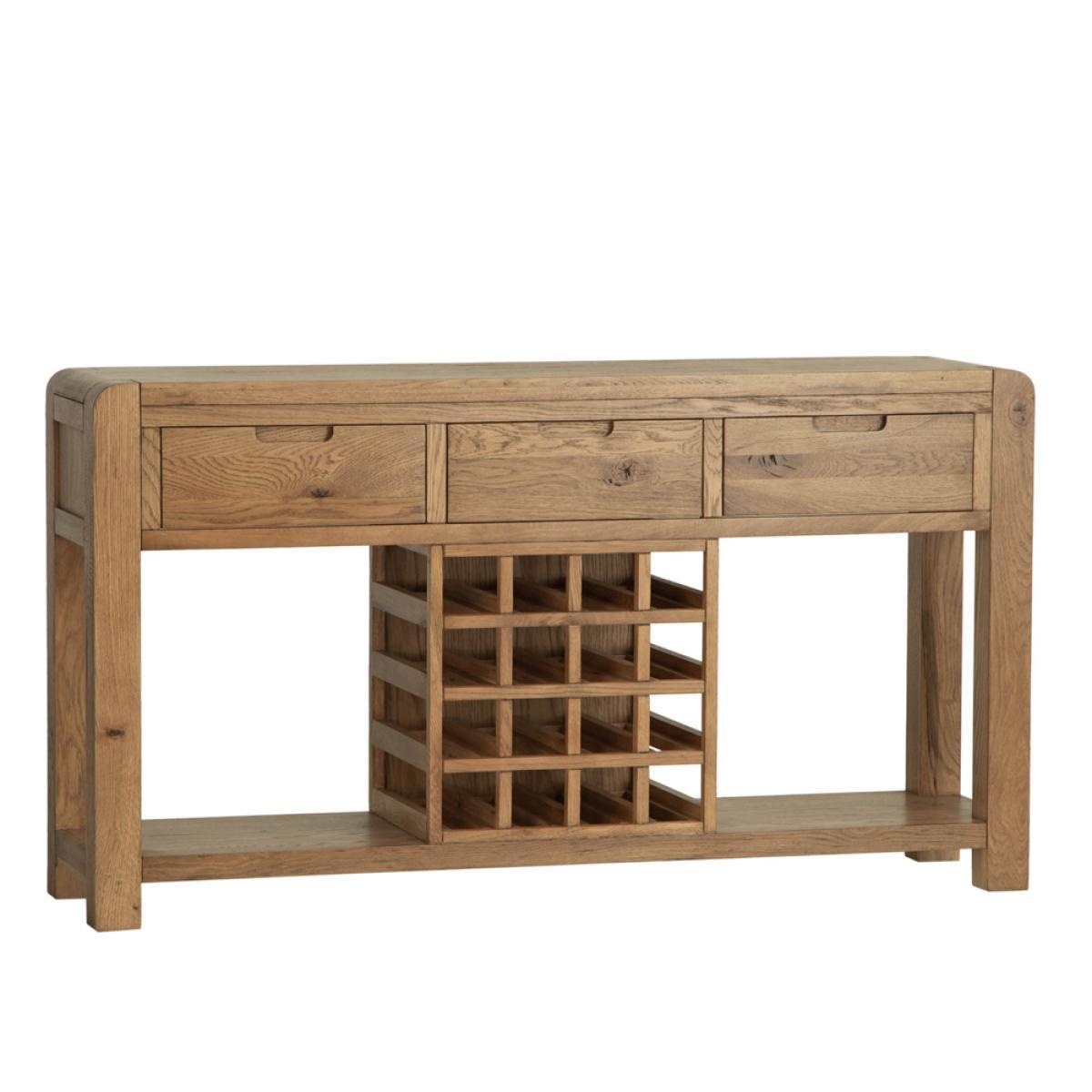 Oslo Chunky Oak Large Sideboard Wine Rack – image 2
