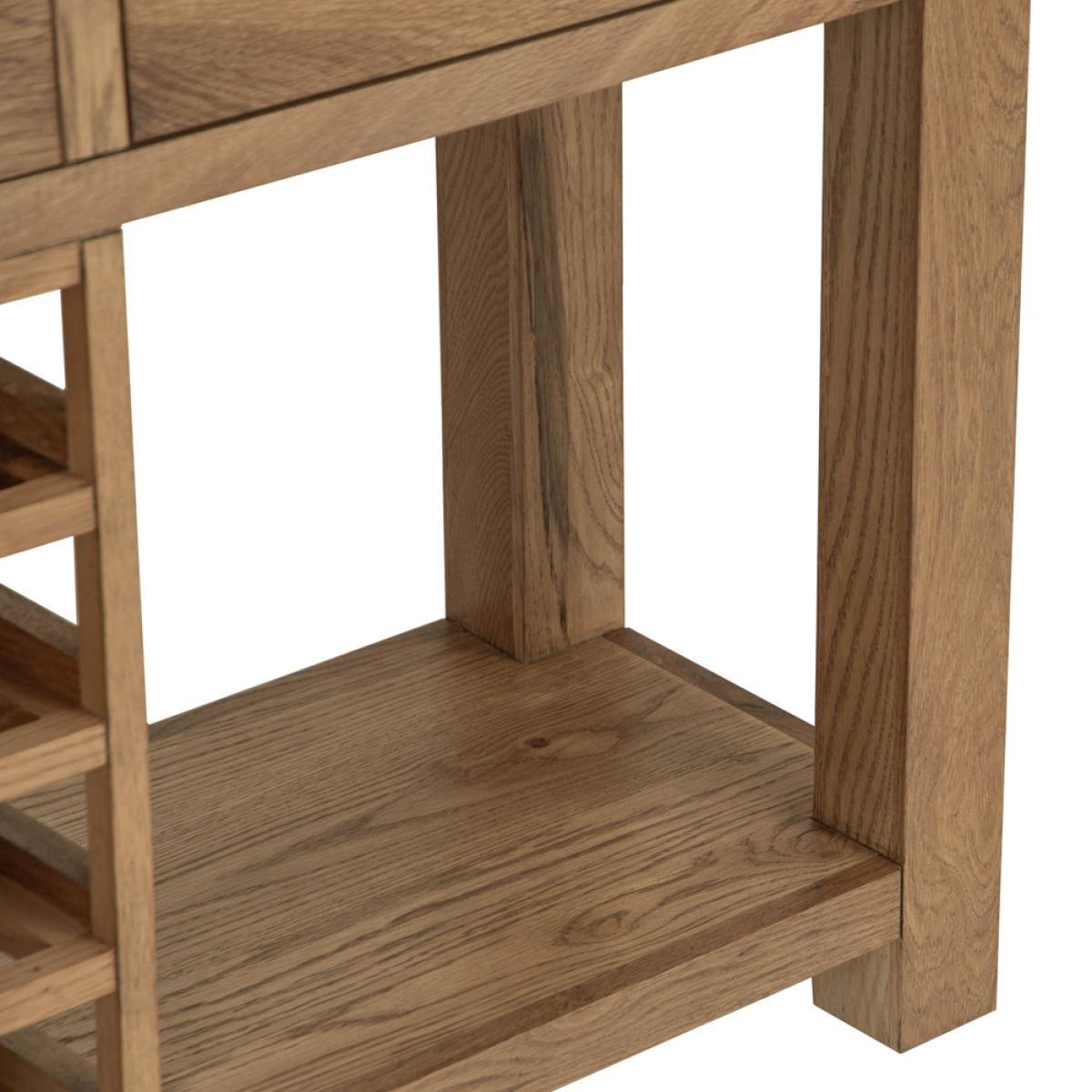 Oslo Chunky Oak Large Sideboard Wine Rack – image 11