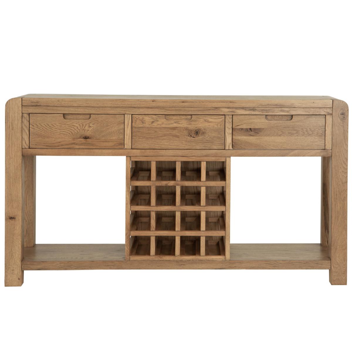 Oslo Chunky Oak Large Sideboard Wine Rack – image 14