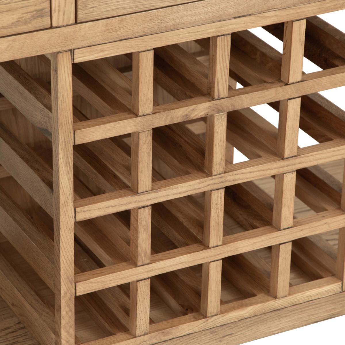 Oslo Chunky Oak Large Sideboard Wine Rack – image 10