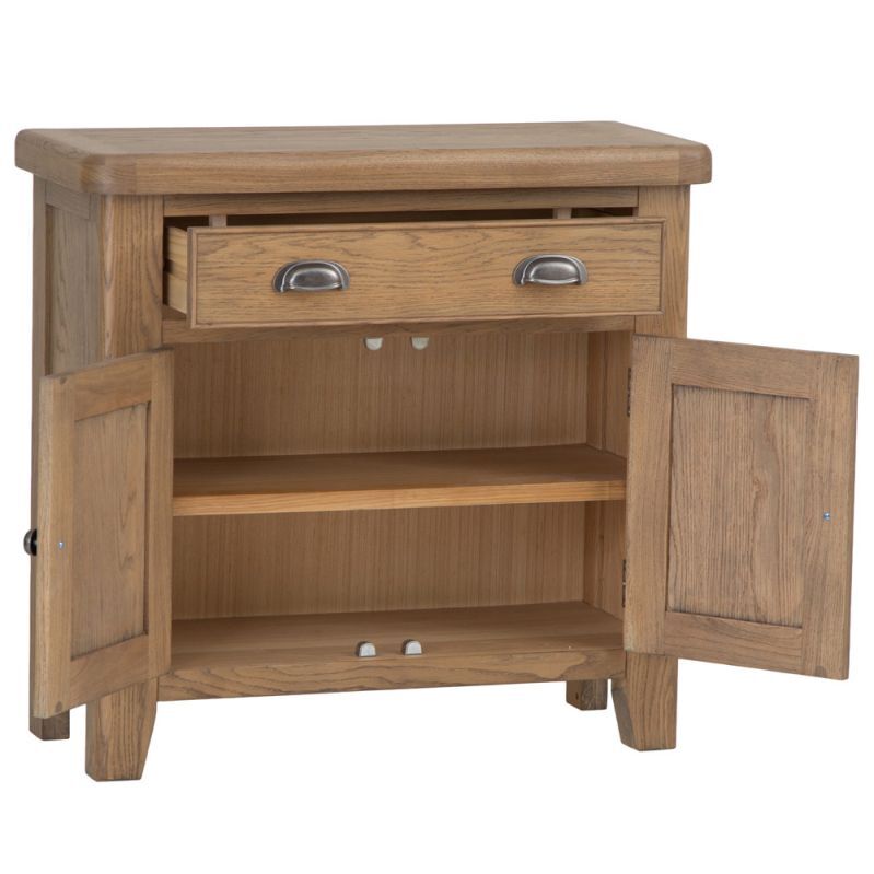 Wessex Smoked Oak Mini 1 Drawer 2 Door Sideboard – image 8