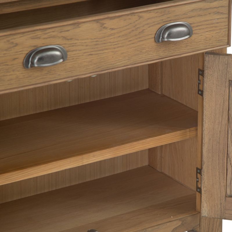 Wessex Smoked Oak Mini 1 Drawer 2 Door Sideboard – image 10