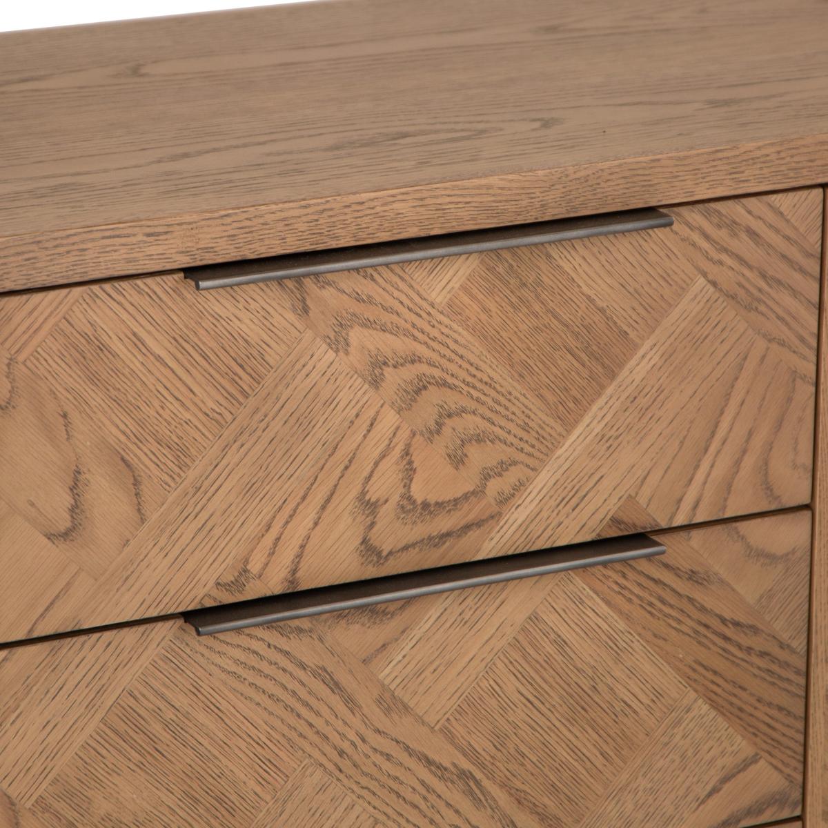 Industrial Oak Large 2 Door 3 Drawer Sideboard – image 12