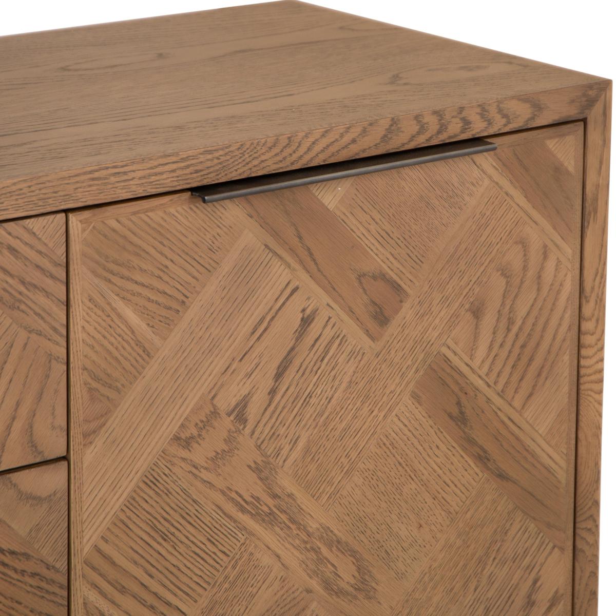 Industrial Oak Large 2 Door 3 Drawer Sideboard – image 13