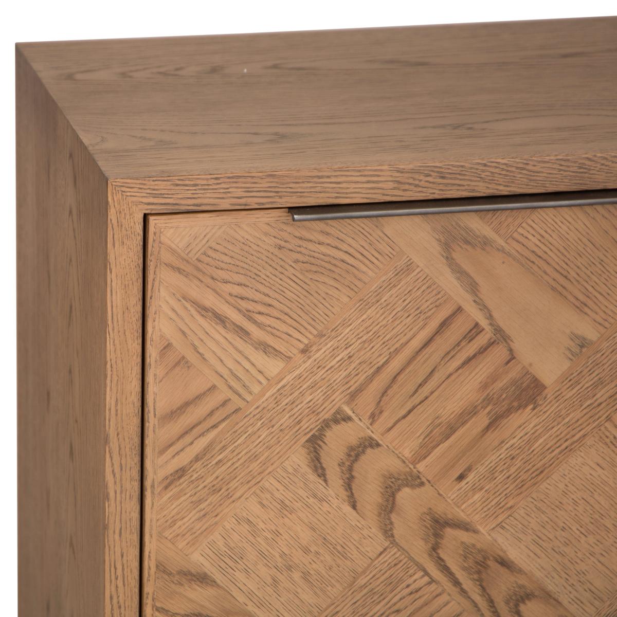 Industrial Oak Large 2 Door 3 Drawer Sideboard – image 4
