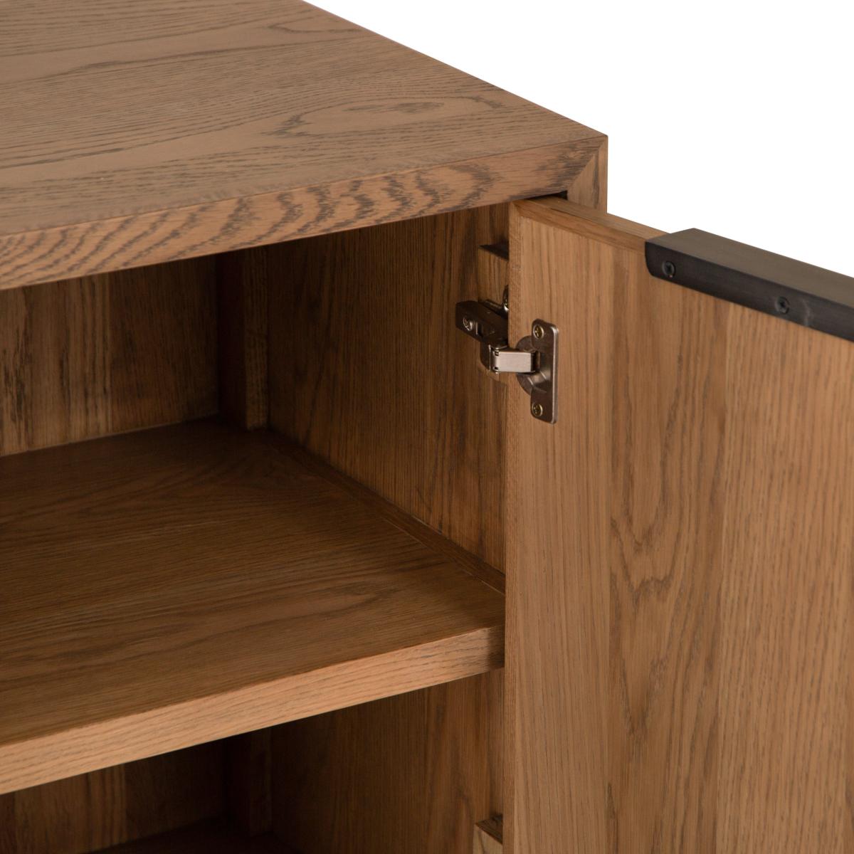 Industrial Oak Large 2 Door 3 Drawer Sideboard – image 7
