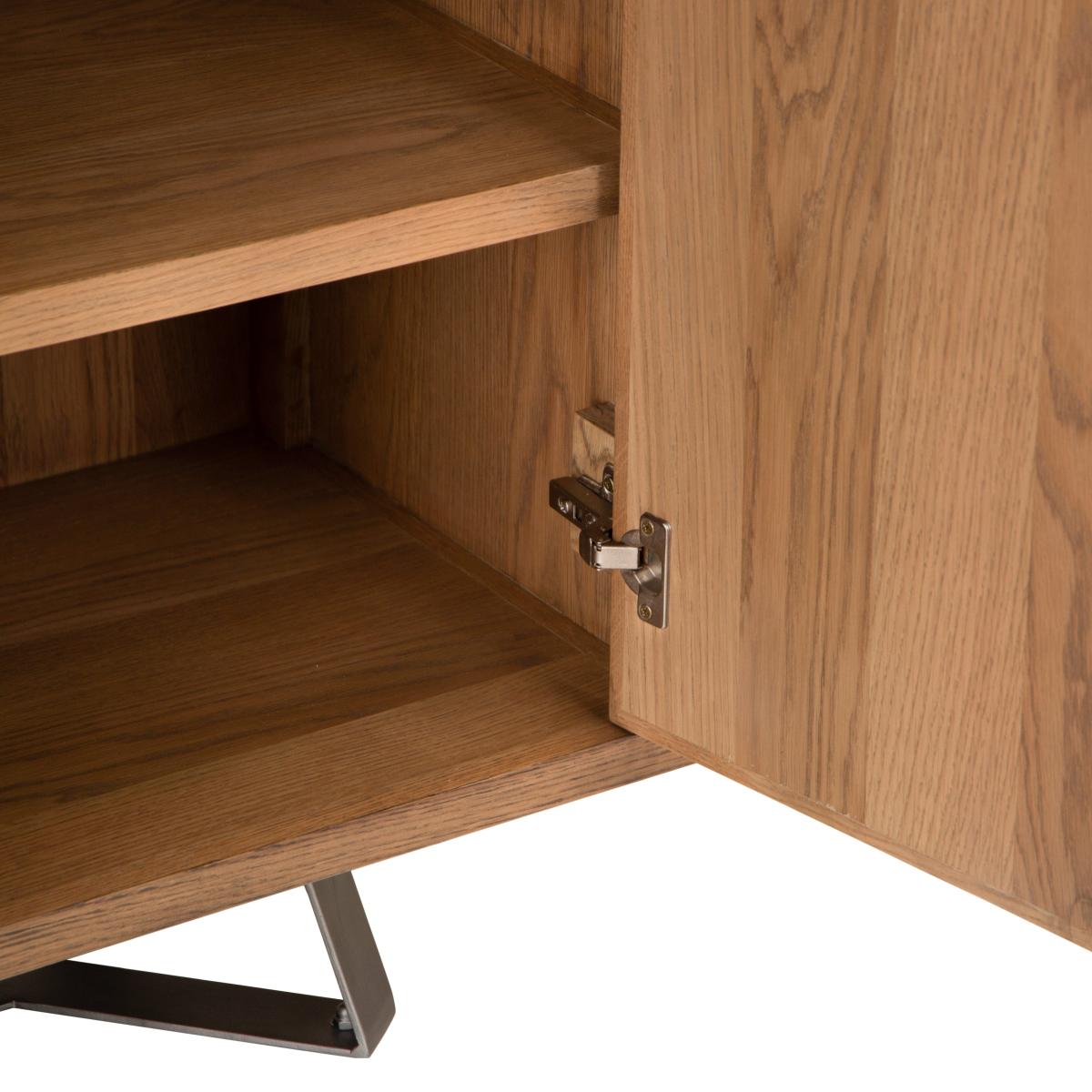Industrial Oak Large 2 Door 3 Drawer Sideboard – image 10