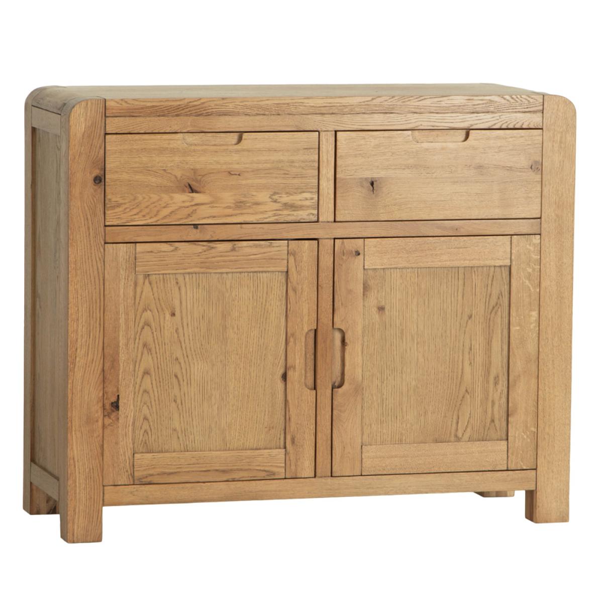 Oslo Chunky Oak Small 2 Door Sideboard – image 2