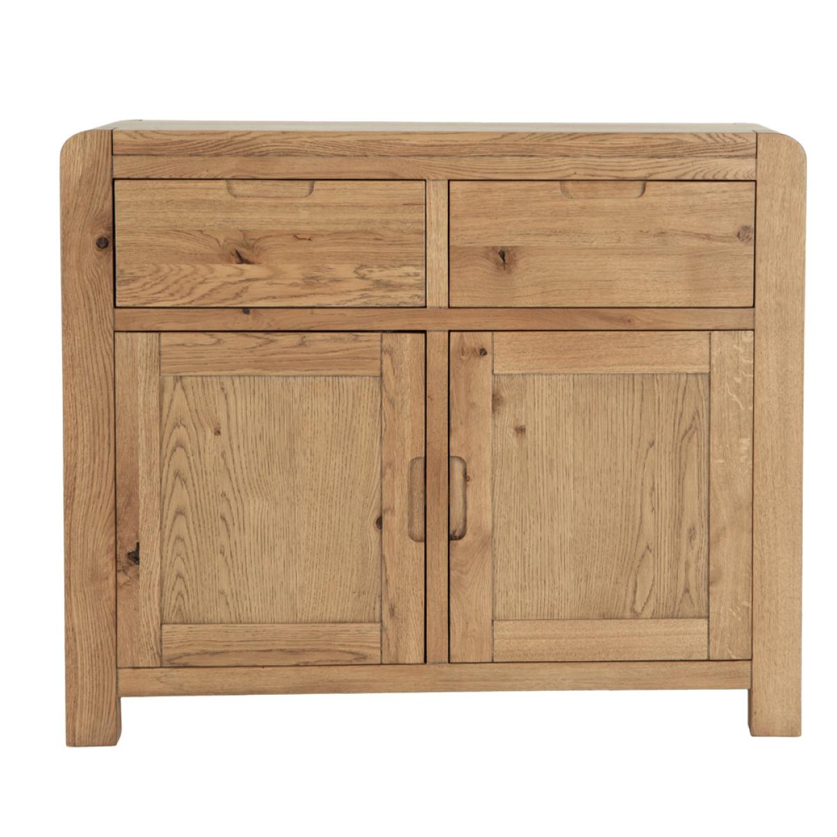 Oslo Chunky Oak Small 2 Door Sideboard – image 14
