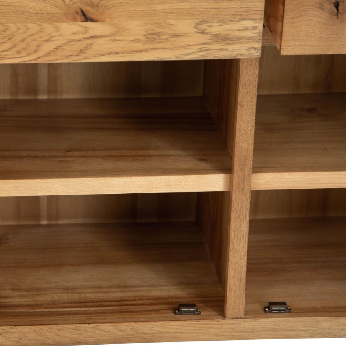 Oslo Chunky Oak Small 2 Door Sideboard – image 10