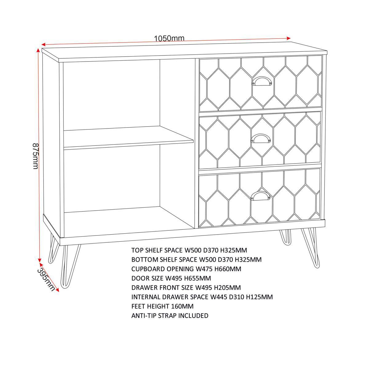 Ottawa Sideboard Mid Oak (Brown) – image 8