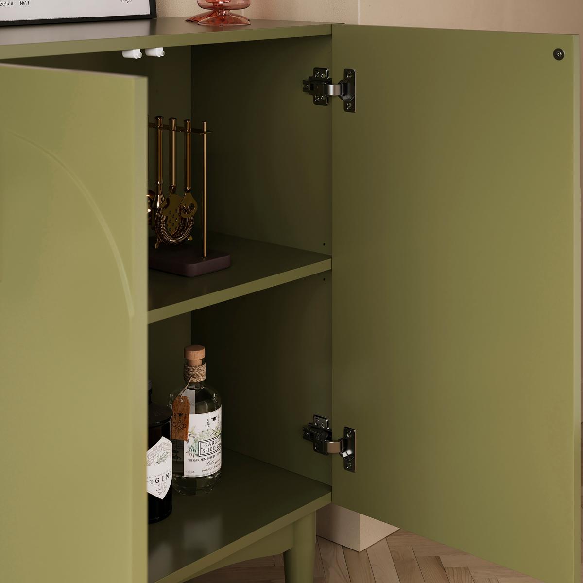Gia Compact Sideboard Moss Green – image 4