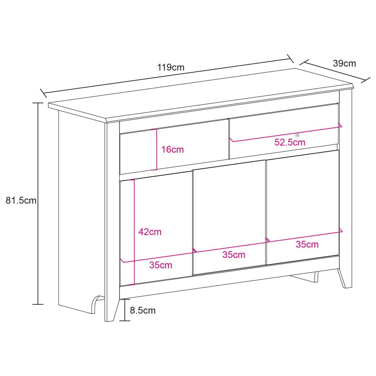 Harlow Large Sideboard, Black Black – image 7