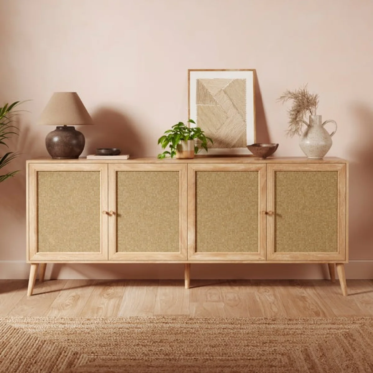 Jordyn Extra Wide Sideboard, Mango Wood Effect – image 1