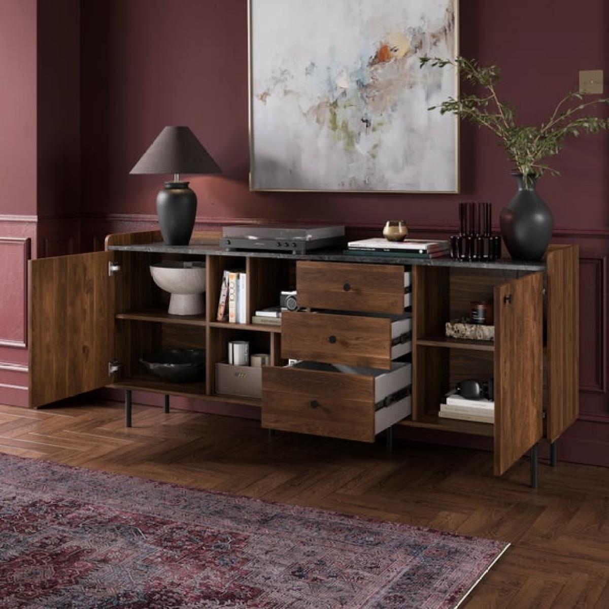 Georgi Marble Effect Extra Wide Sideboard – image 2