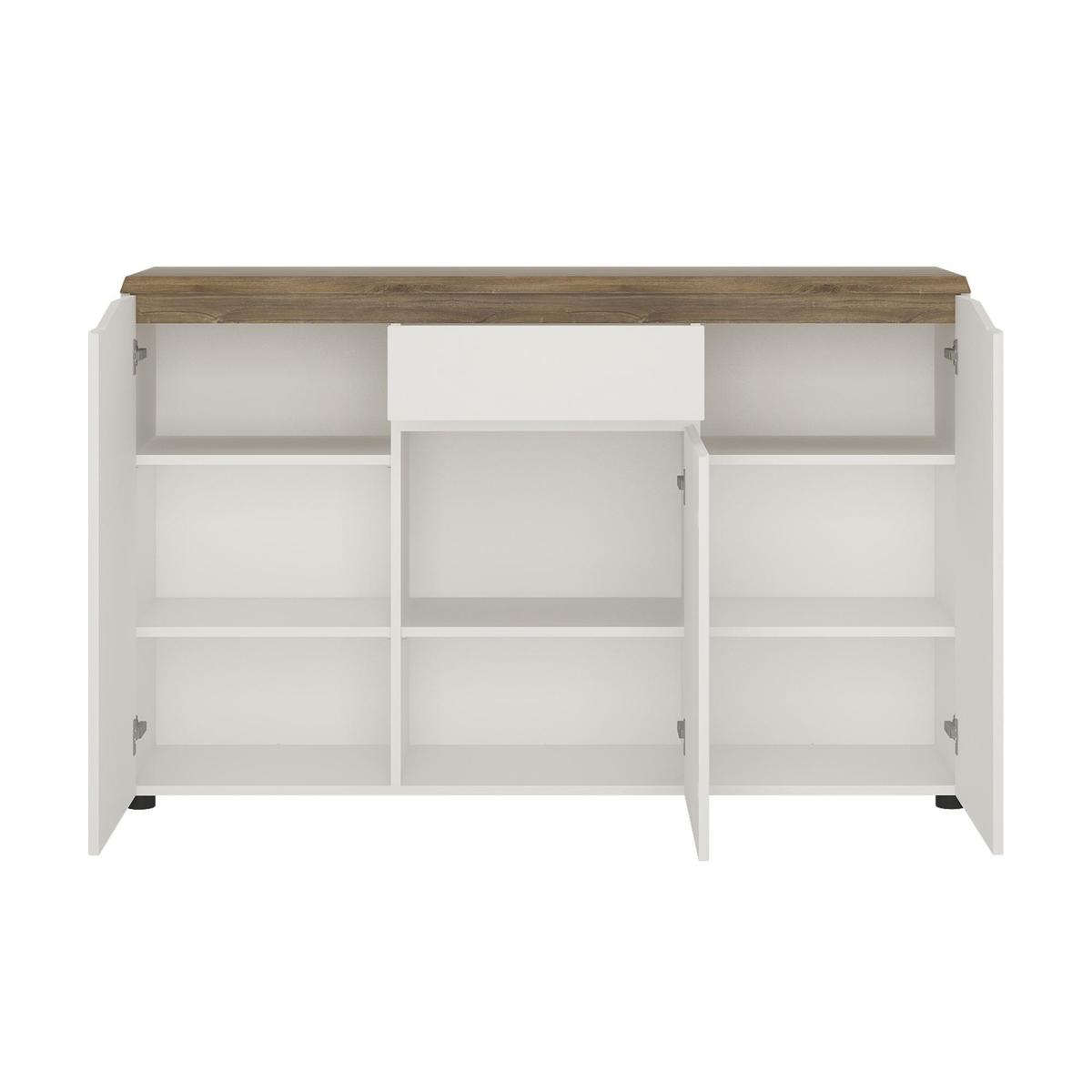 Toledo 3 Door White Sideboard White – image 2