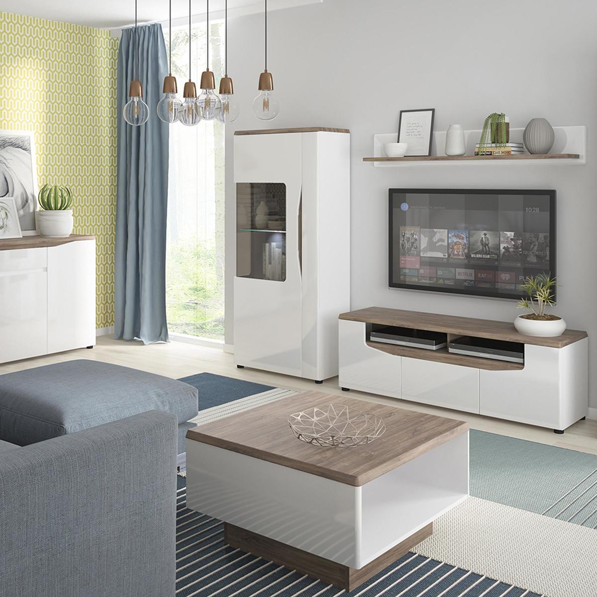 Toledo 3 Door White Sideboard White – image 3