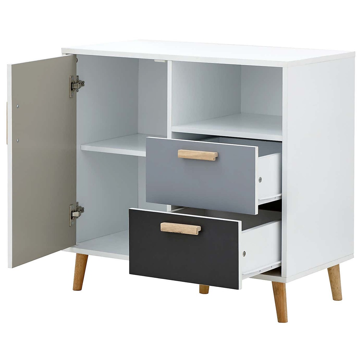 Delta Compact Sideboard Grey, Blue and Brown – image 4