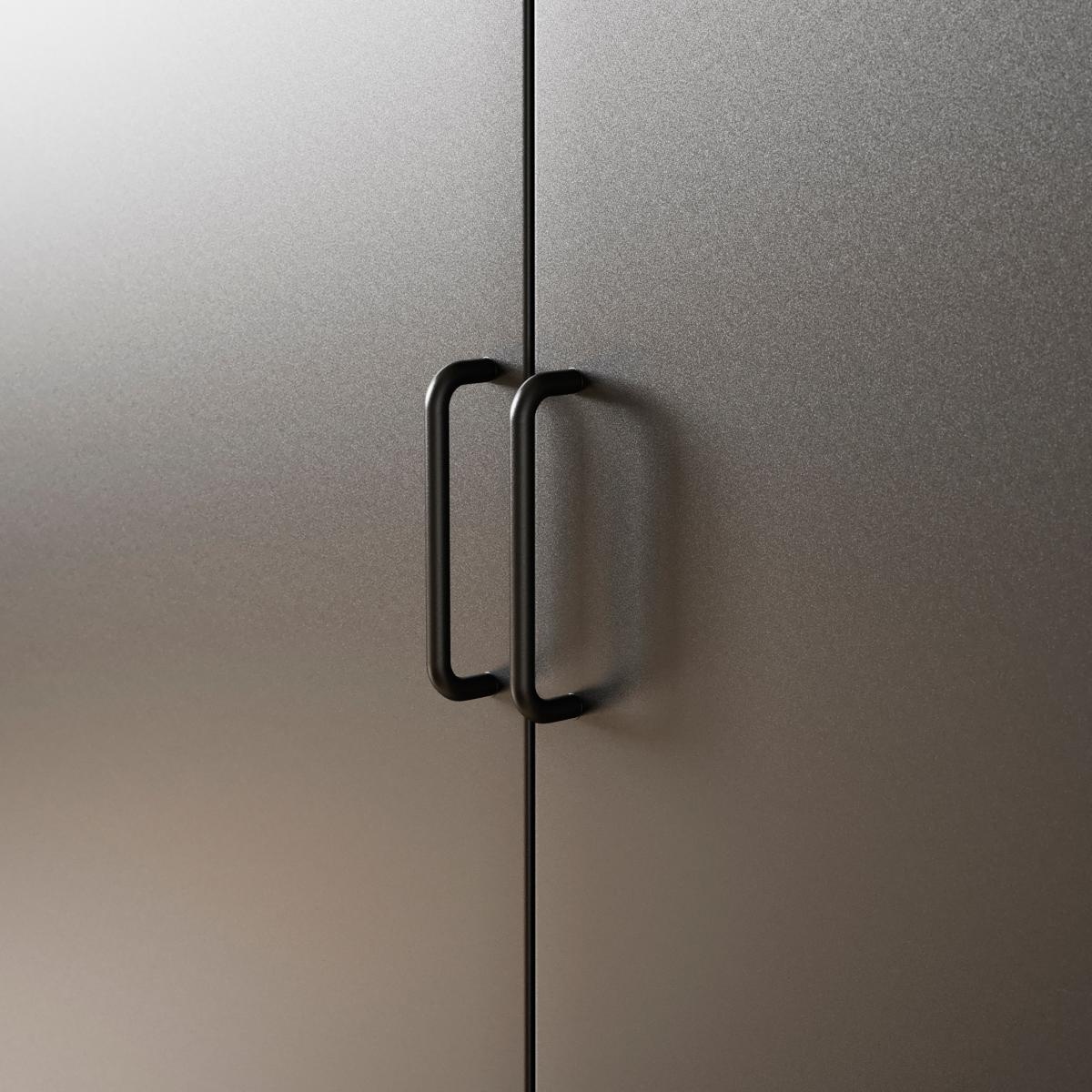 Helga Metal Tall Sideboard Black – image 3