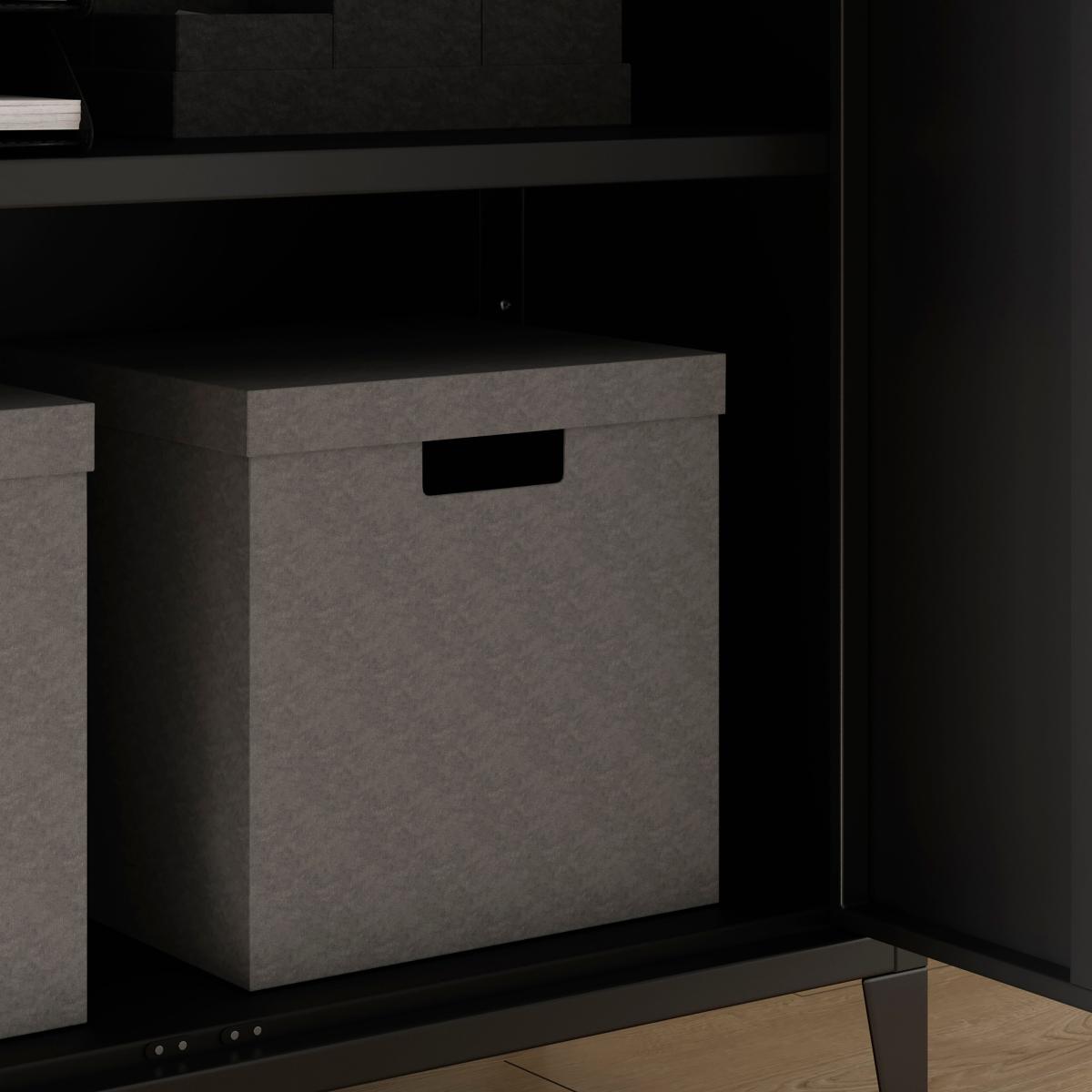 Helga Metal Tall Sideboard Black – image 4