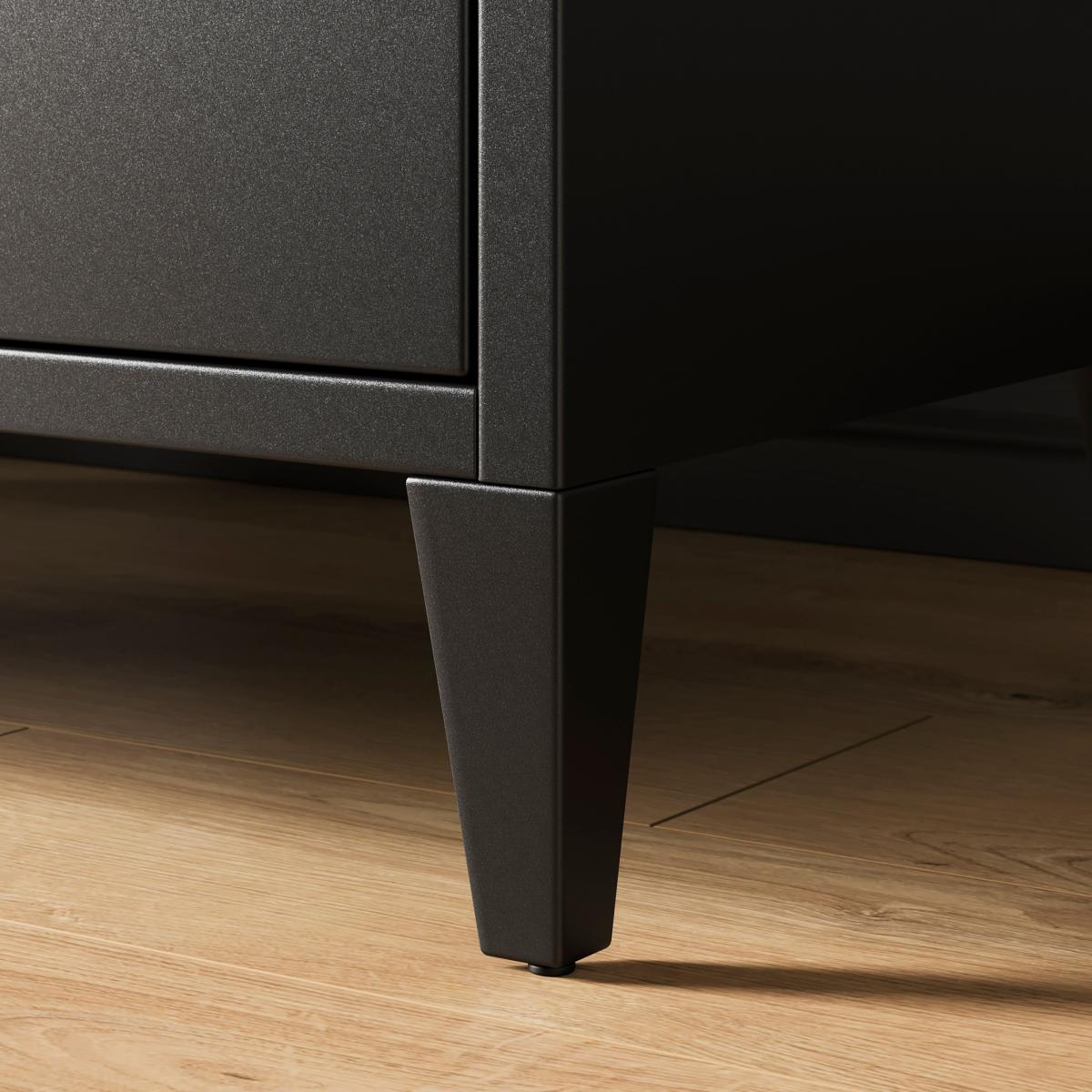 Helga Metal Tall Sideboard Black – image 5