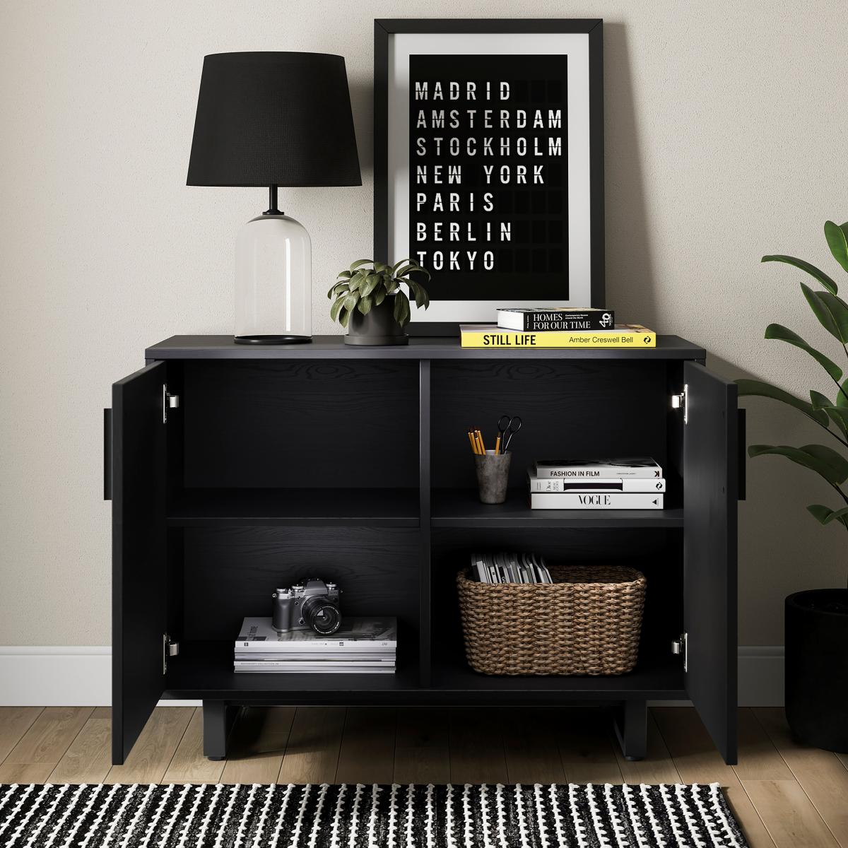 Freddie Small Sideboard Black Wood – image 2