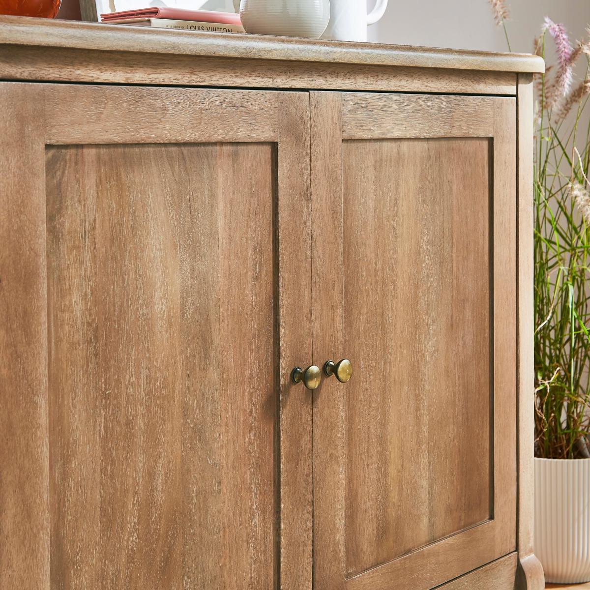 Giselle 2 Door Small Sideboard Natural – image 4