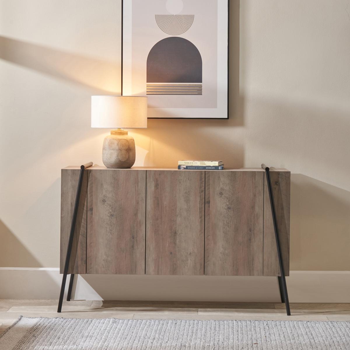 Osato 3 Door Sideboard Brown – image 2