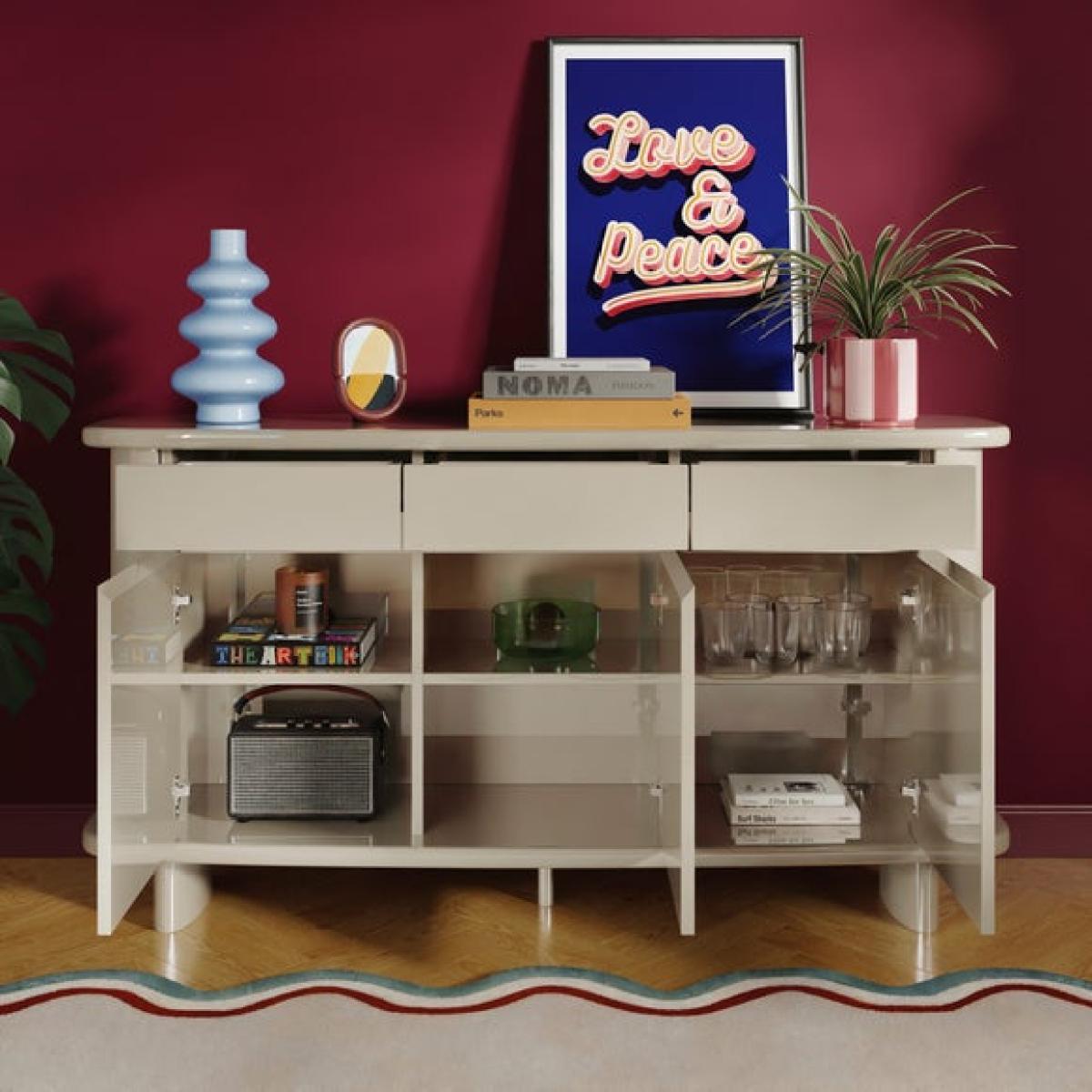 Elements Ellis Gloss Wide Sideboard – image 2