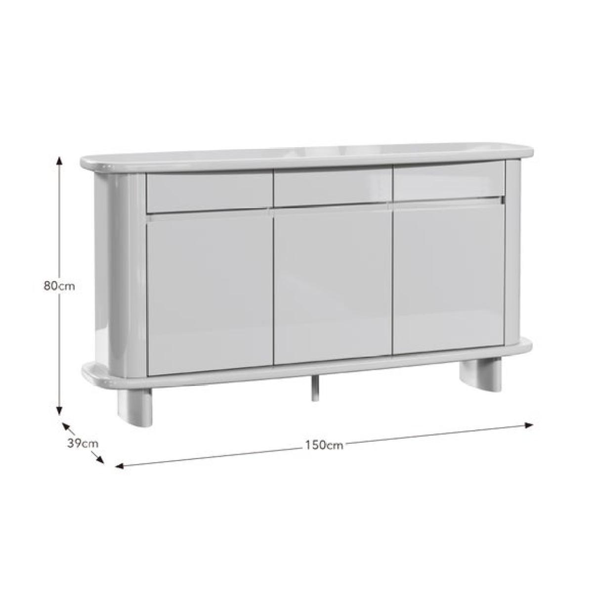Elements Ellis Gloss Wide Sideboard – image 7