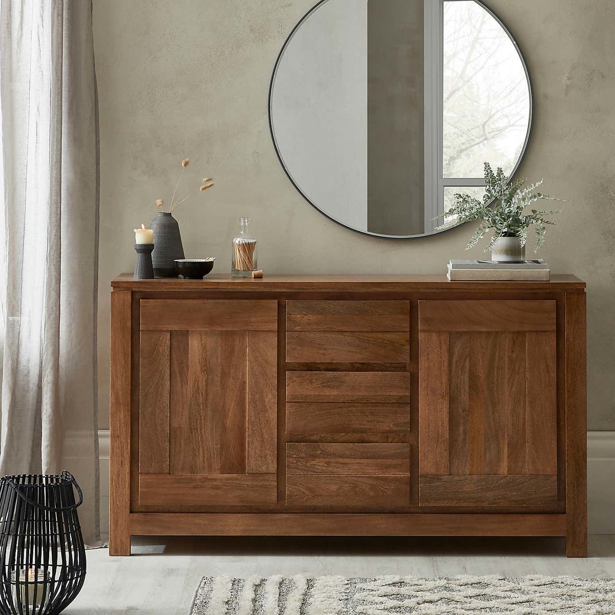 Harlam Large Sideboard Brown – image 3