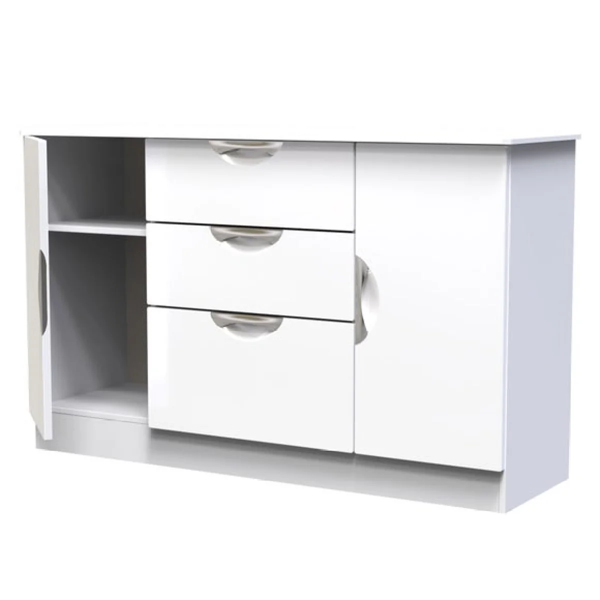 Rowe 2 Door 3 Drawer Wide Sideboard – image 6