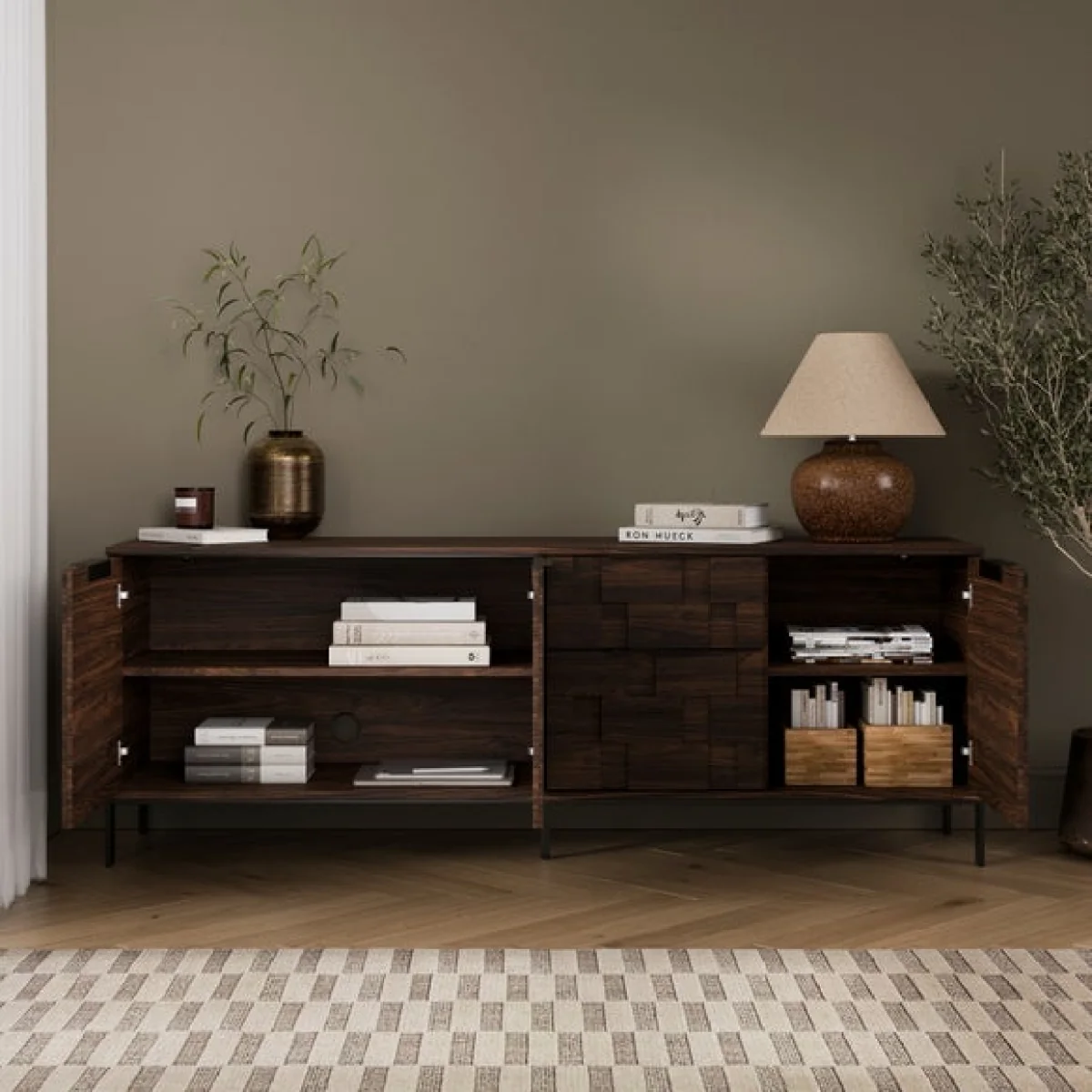 Watson Extra Wide Sideboard, Wood Effect – image 2