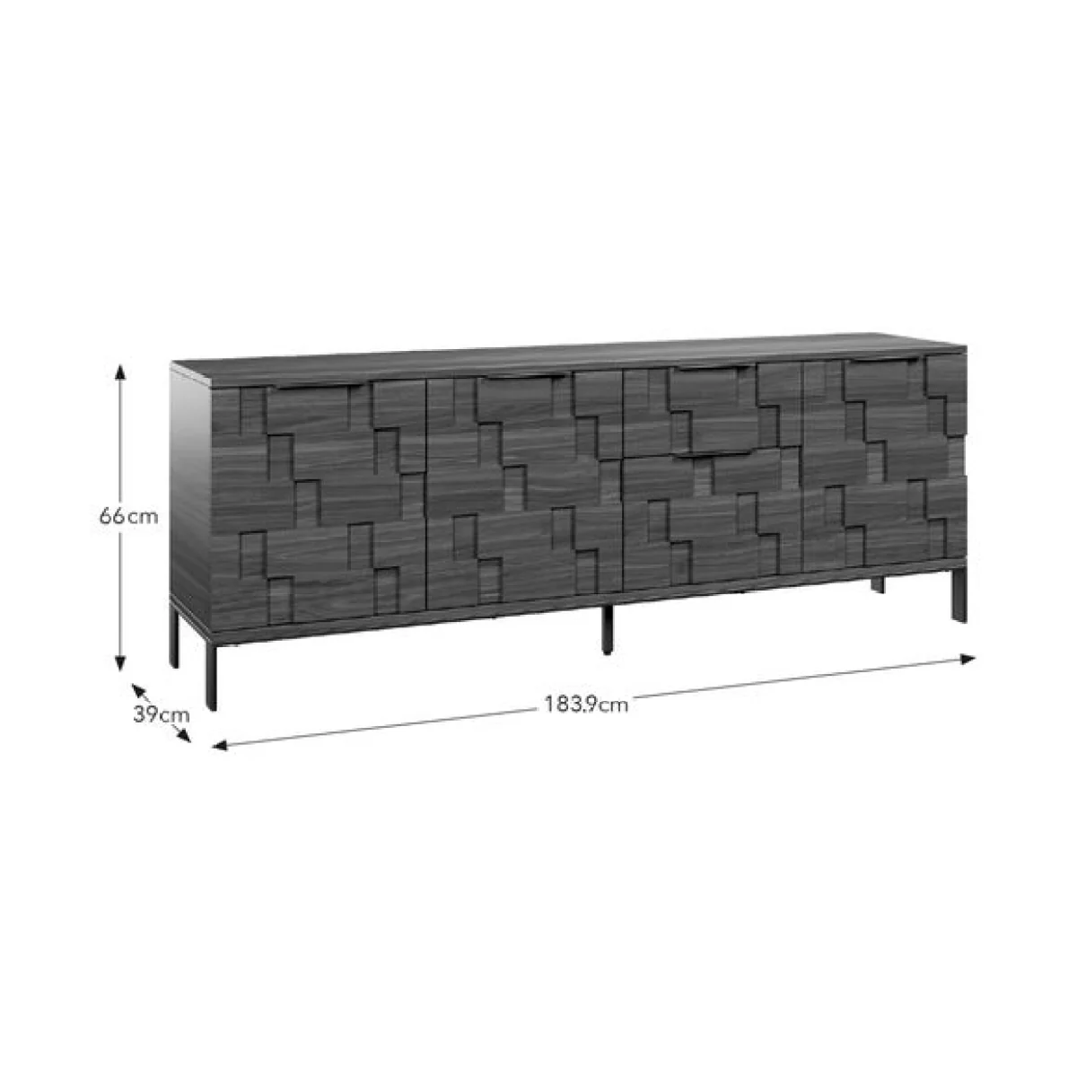 Watson Extra Wide Sideboard, Wood Effect – image 8