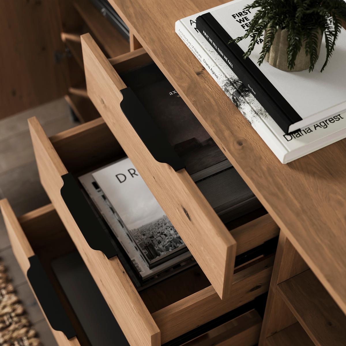 Reynolds Large Sideboard Rustic Oak Effect – image 3