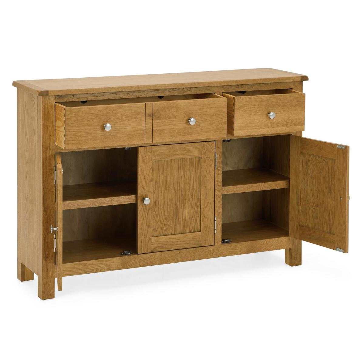 Bromley Oak Large Sideboard Light Oak – image 5